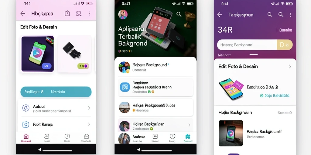 Tampilan antarmuka aplikasi 34R untuk menghapus background