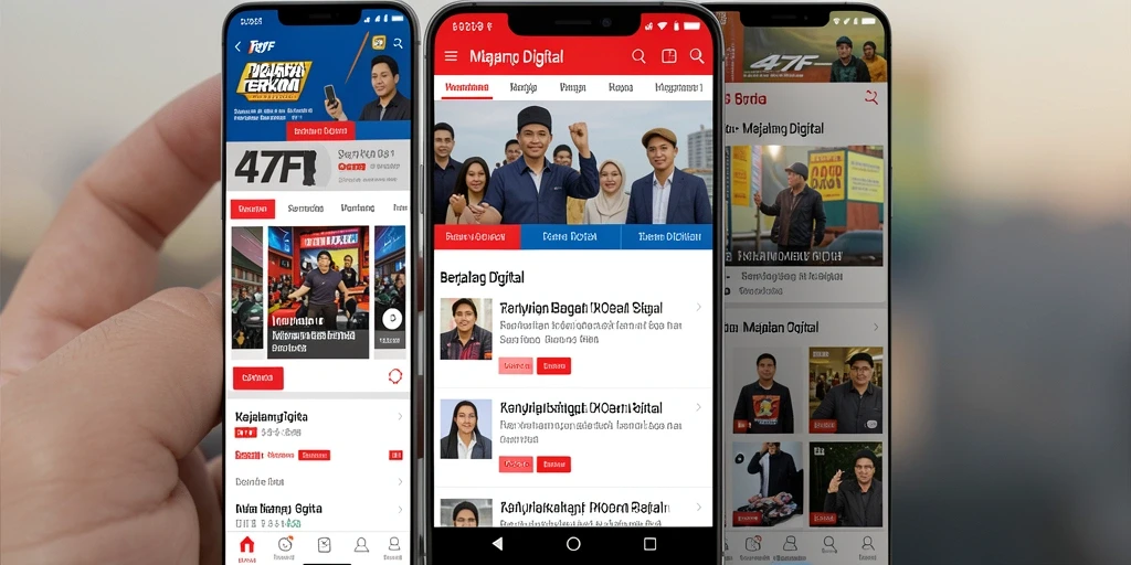Antarmuka aplikasi 47F yang menarik dan mudah digunakan.
