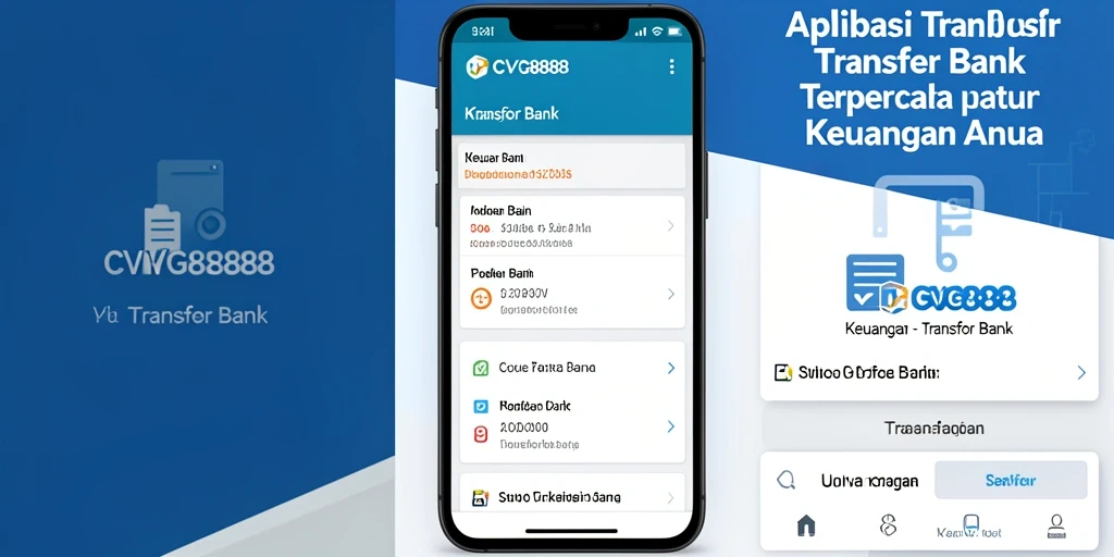 Antarmuka CVG8888 yang sederhana dan fungsional untuk transfer bank.