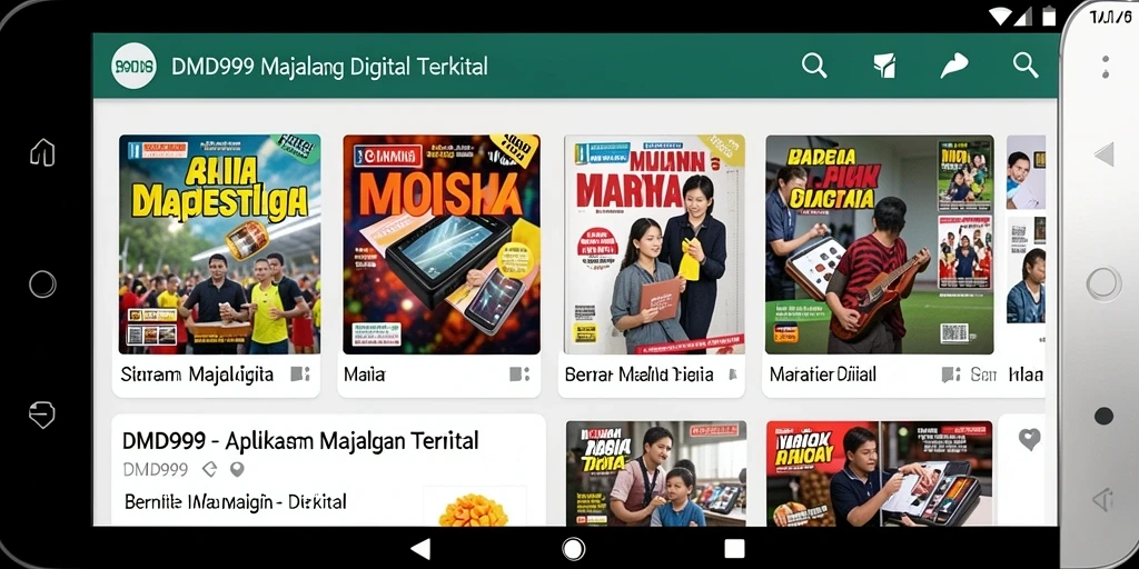 Tampilan antarmuka DMD999 yang bersih dan modern.