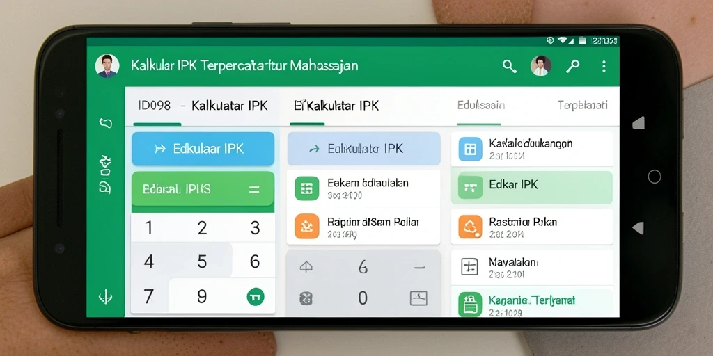 Antarmuka pengguna ID098 yang sederhana dan fungsional.