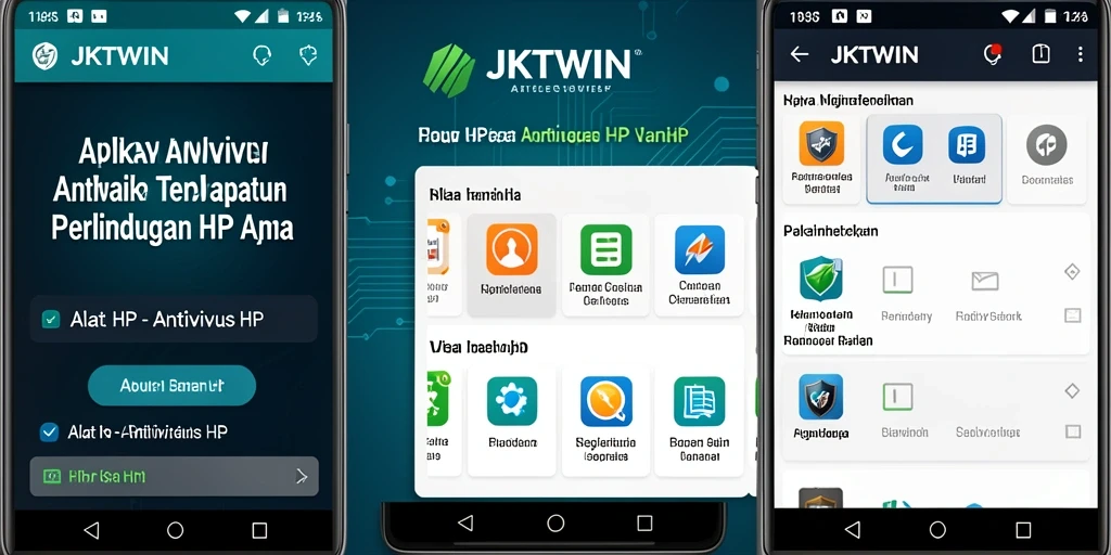 Tampilan antarmuka utama JKTWIN yang sederhana dan intuitif.