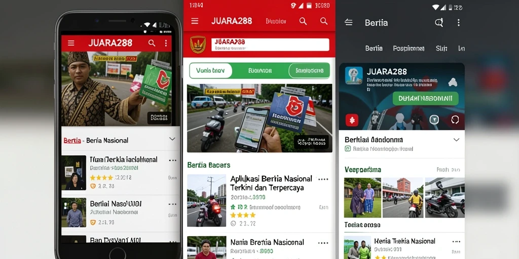 Antarmuka JUARA288 yang menarik dengan beragam berita nasional.