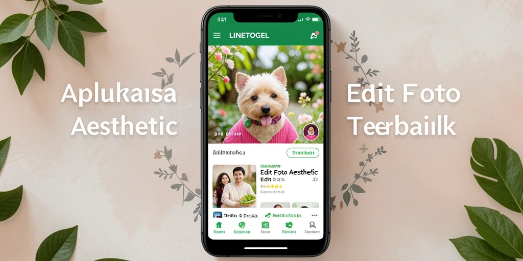 Tampilan antarmuka LINETOGEL yang user-friendly dan estetis.