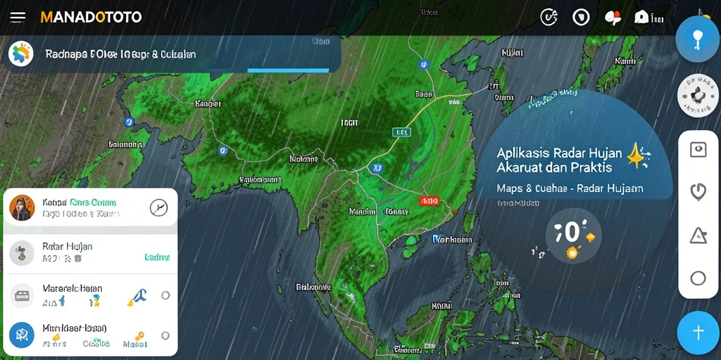 Antarmuka aplikasi <strong>MANADOTOTO</strong> menampilkan data radar hujan secara jelas dan interaktif.