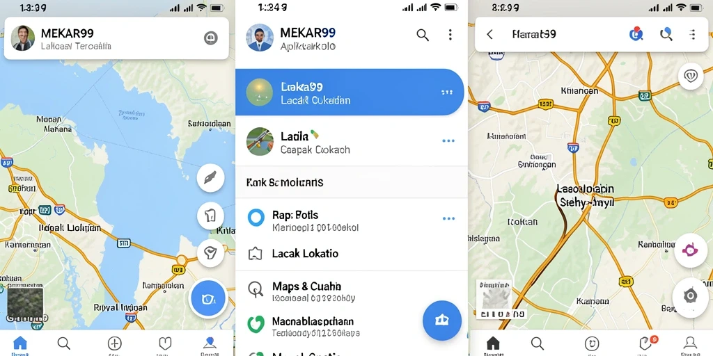Tampilan antarmuka utama MEKAR99 menampilkan fungsi pelacakan lokasi yang jelas.