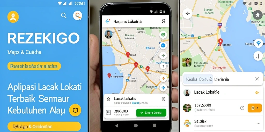 Antarmuka pengguna REZEKIGO menampilkan fungsi Lacak Lokasi yang intuitif.