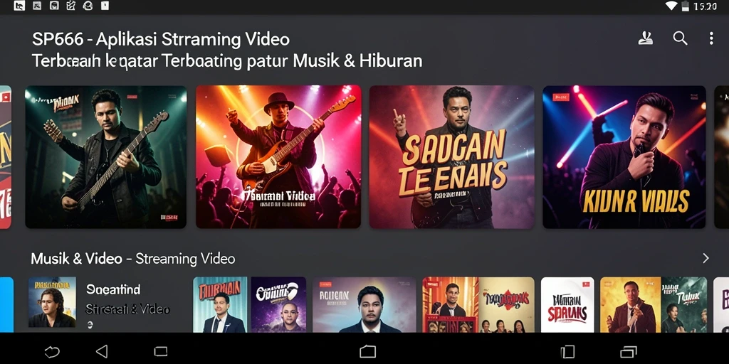 Tampilan antarmuka SP666 yang intuitif dan menarik untuk streaming video.