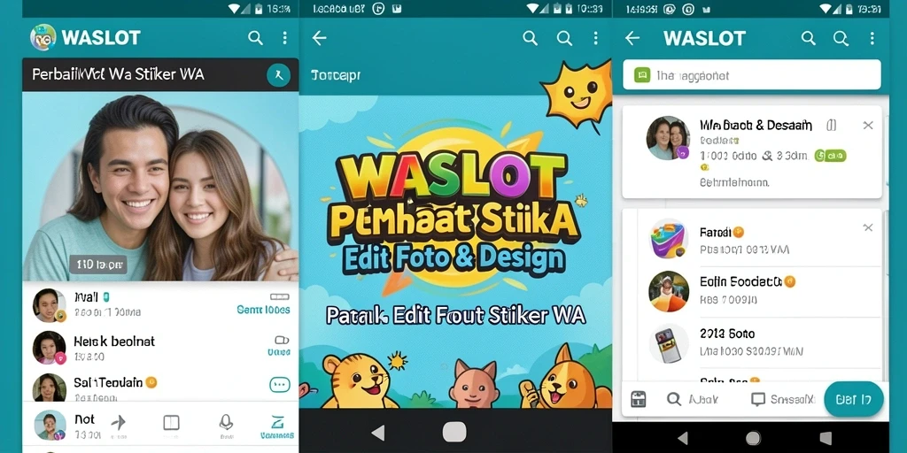 Antarmuka aplikasi WASLOT untuk Pembuat Stiker WA yang menarik dan intuitif.